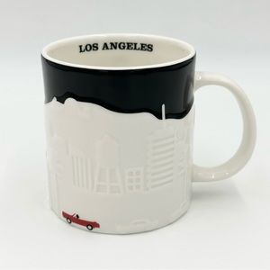 Starbucks Relief Mug LA Los Angeles Collector Series Black and White 2012